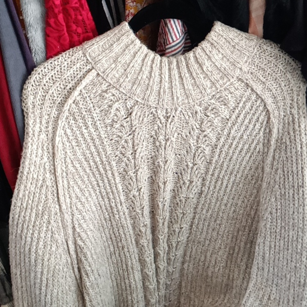 Cream turtleneck sweater